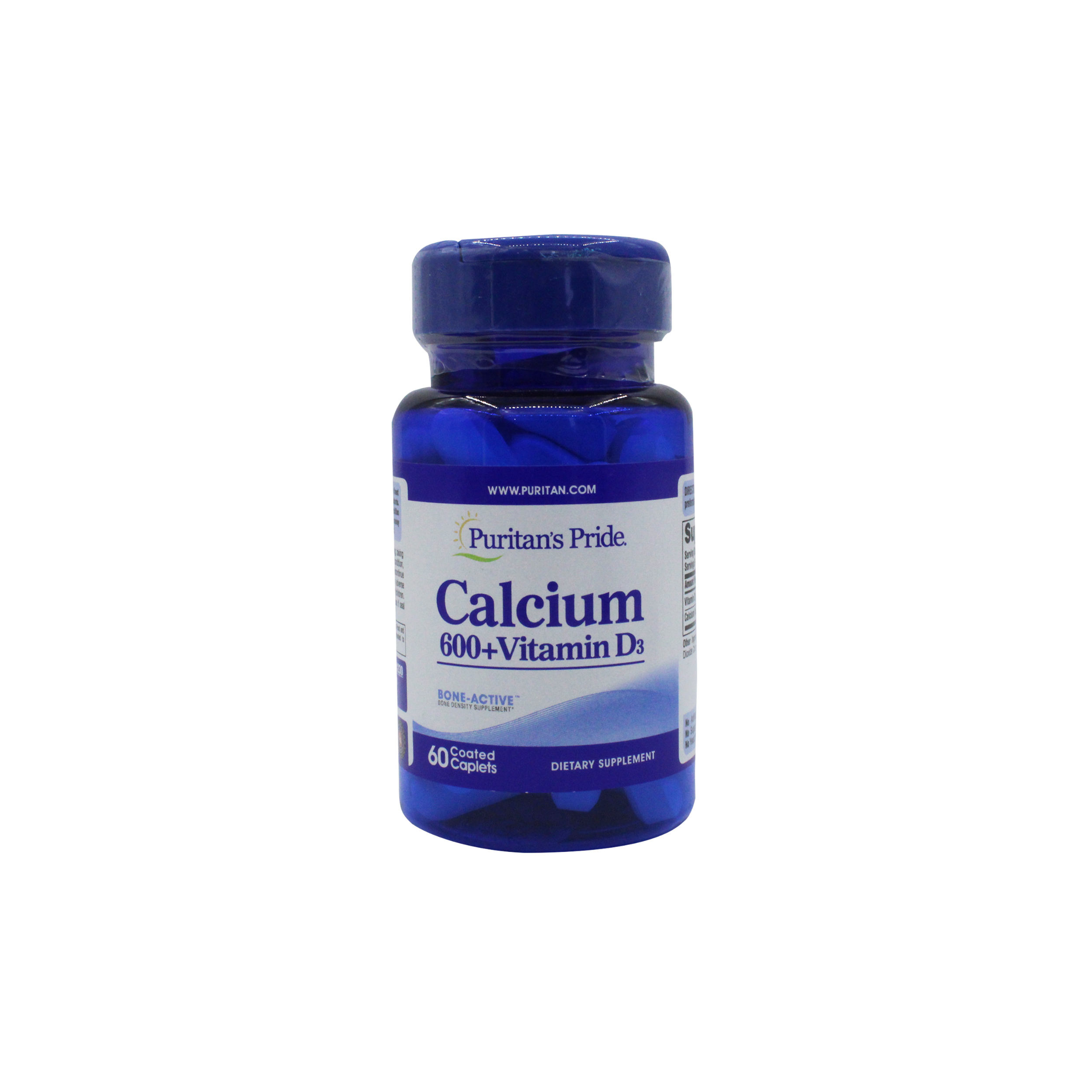 Puritans Pride Calcium 600 Vitamin-D3 Caplets