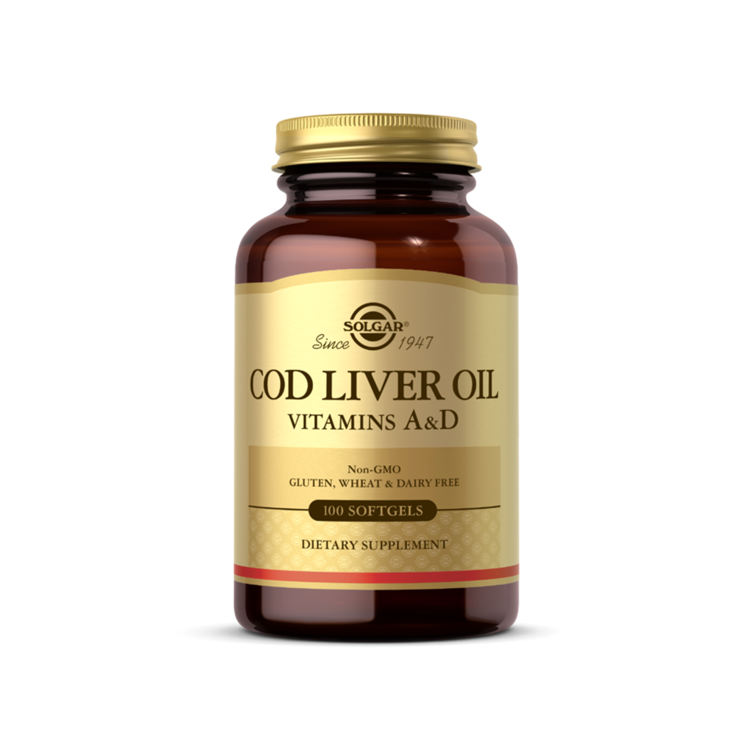 SOLGAR COD LIVER OIL WITH A&D SOFT GEL 100S