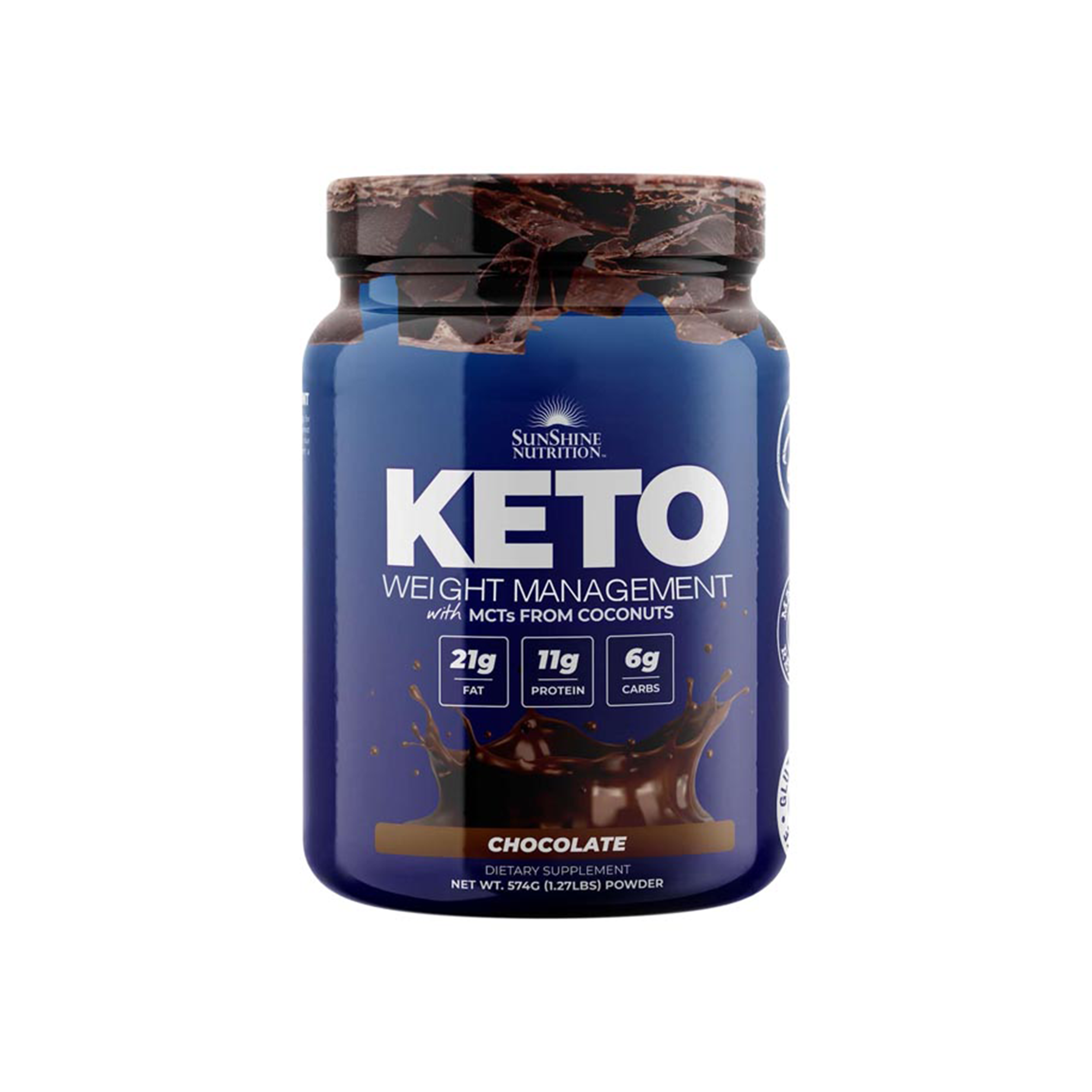 SUNSHINE N KETO MEAL REPLACEMENT CHOCOLATE 574G :